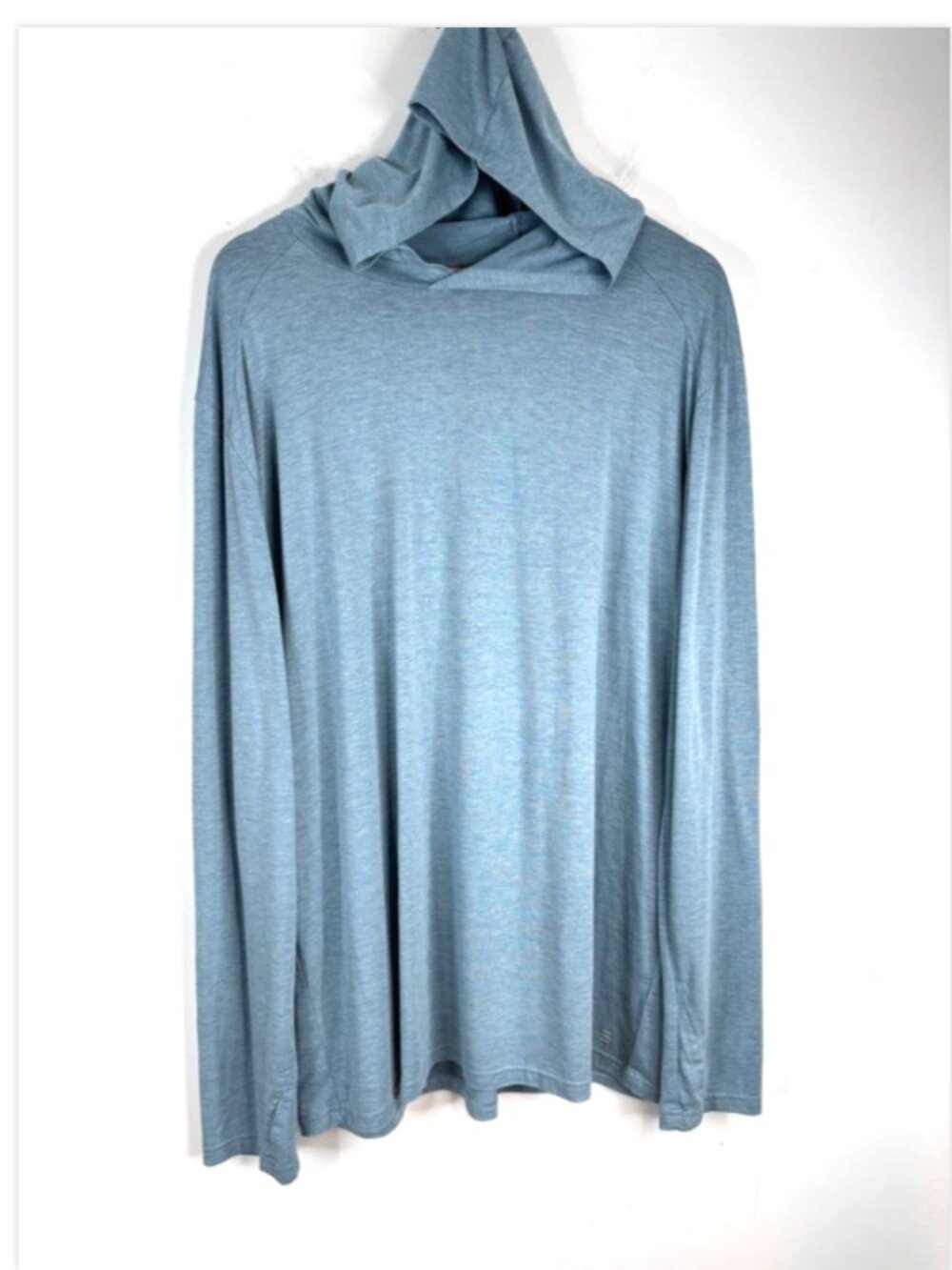 Free Fly Bamboo Shade Hoodie Hooded Shirt 3XL Long Sleeve Slate Blue Thumb Holes - Picture 2 of 10